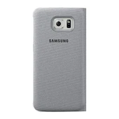 Samsung Galaxy S6 Orjinal S-View Cover (Tekstil) - Gri EF-CG920BSEGWW thumbnail 1