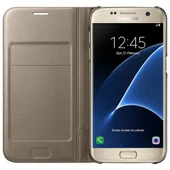 Samsung Galaxy S7 Led View Fonksiyonel Orjinal Kılıf - Altın EF-NG930PFEGWW(Outlet) thumbnail 4