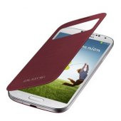 Samsung Galaxy S4 Orjinal S View Cover Kılıf - Kırmızı EF-CI950BREGWW (Outlet) - 3