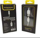 Powerway Type-C Hızlı Şarj Kablosu 1 M - Beyaz TY01 thumbnail 2