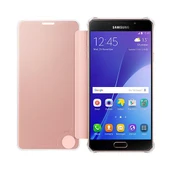 Samsung A710F Galaxy A7 (2016) Orjinal Clear View Cover Pembe EF-ZA710CZEGWW thumbnail 2