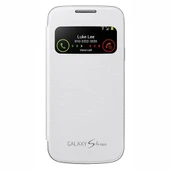Samsung Galaxy S4 Mini Orjinal S View Cover Kılıf - Beyaz (Outlet) - 9