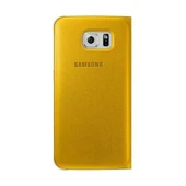 Samsung Galaxy S6 Orjinal S-View Cover (Deri Görünümlü) - Sarı EF-CG920PYEGWW (Outlet) thumbnail 2