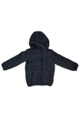 MİDİ MOD Unisex Çocuk Kapüşonlu Kumaş Astarlı Şişme Mont Kaban M22401-M22402 - 3
