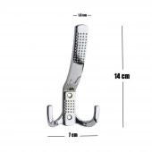 Noktalı Portmanto Zamak Krom Askı 14 cm thumbnail 2