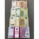 YENİ 400 ADET EURO 50-100 -200 VE 500 EURO GEÇERSİZ PARA EĞLENCE PARASI - 1