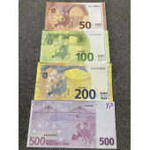 YENİ 400 ADET EURO 50-100 -200 VE 500 EURO GEÇERSİZ PARA EĞLENCE PARASI - 8