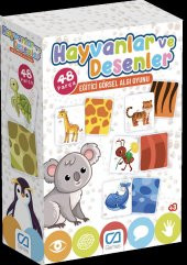 Ca Games Hayvanlar ve Desenleri 48 Parça Eğitici Görsel Algı Oyunu - 1