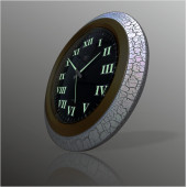 Büyük Çatlatma Beyaz Bombe Camlı 35cm Fosforlu Sessiz Ev Ofis Mutfak Salon Antre Derslik Duvar Saati thumbnail 5