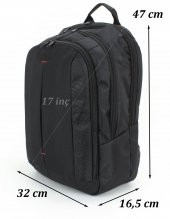 Laptop Sırt Çantası 17.3'' İnç Siyah 8683255011124 - 2