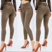 Yüksek Bel Likralı Jean Pantolon - 2