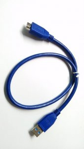 USB 3.0 Harici Disk Kablosu - 50 cm - Mavi - 3
