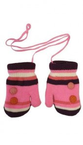 Düğme Detaylı Kız Bebek Eldiven - 1