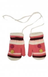 Düğme Detaylı Kız Bebek Eldiven - 4