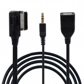 AUDI MMI SİSTEM USB / AUX KABLO 150 CM KABLO UZUNLUĞU A4 - A5 - A6 - A8 - Q5 - Q7 - 1