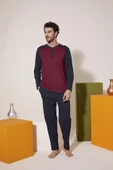Kly 9201 Erkek Midi Yaka Pijama Takım - 2