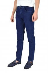 Erkek Lacivert Kot Pantolon Regular Fit 320-46 BGL-ST02142 - 3