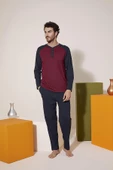 Kly 9201 Erkek Midi Yaka Pijama Takım - 2