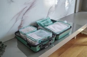 Baby Lüks 6'lı Bavul Organizer Seyahat, Hastane Çantası Mavi - 6