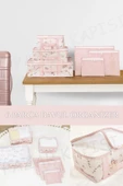 Baby Lüks 6'lı Bavul Organizer Seyahat, Hastane Çantası Pembe - 1