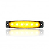 (25 ADET) SANEL 6 LEDLİ 24 VOLT (SARI - TURUNCU RENK) PARMAK LAMBA SANEL SBB SERİSİ 24V - DORSE YAN LAMBA - 7