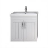Turkuaz Frame Etajerli Lavabo 60 45 cm ve Lotus 60 Banyo Dolabı - 1