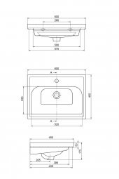 Turkuaz Frame Etajerli Lavabo 60 45 cm ve Lotus 60 Banyo Dolabı - 5