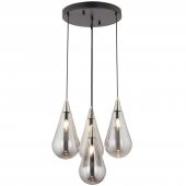 Lampaluce Goccia Tasarım Cam Avize 4lü Krom - 1