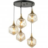 Lampaluce Globo-4 Modern Sarkıt Avize 5li 70cm Sarı - 1