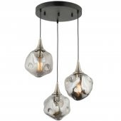 Lampaluce Globo-4 Modern Sarkıt Avize 3lü 70cm Krom - 1