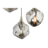 Lampaluce Globo-4 Modern Sarkıt Avize 3lü 70cm Krom - 2