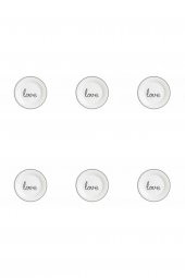 Porland Hope Love Düz Tabak 17cm 6'lı 04lfh000391 - 1