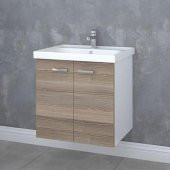Turkuaz Frame Etajerli Lavabo 60x45 cm ve Terra Banyo Dolabı - 1