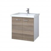 Turkuaz Frame Etajerli Lavabo 60x45 cm ve Terra Banyo Dolabı - 3