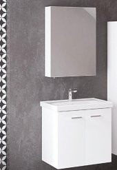 Denko Terra 60 cm MDF Beyaz Banyo Dolabı Takımı - 1