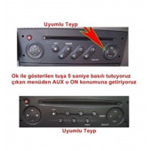 Renault Megane Clio uyumlu Tak Çalıştır Usb Aux Bluetooth Kit - 3
