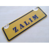 SARI DEKOR PLAKA - ZALIM (22x7,5cm) vantuzlu Pleksi (Dekor Levha) SARI PLAKA - 1