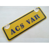 SARI DEKOR PLAKA - ACS VAR (22x7,5cm) vantuzlu Pleksi (Dekor Levha) SARI PLAKA - 1