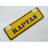 DEKOR SARI PLAKA - KAPTAN (22x7.5cm) vantuzlu Pleksi (Dekor Levha) DEKOR PLAKA thumbnail 1