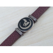 DERİ BİLEKLİK BOZKURT - HİLAL (ERKEK, BAYAN) KAHVERENGİ DERİ, METAL ARMALI - 2