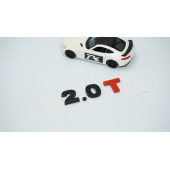 DK Tuning 2.0T Bagaj Siyah Kırmızı Yazı Logo Volkswagen İle Uyumlu - 2