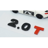 DK Tuning 2.0T Bagaj Siyah Kırmızı Yazı Logo Volkswagen İle Uyumlu - 3