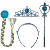 Parti Karlar Ülkesi Elsa Anna Frozen Saçı Asası ve Taç Seti - 1