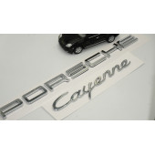 Porsche Cayenne Bagaj 3M 3D ABS Yazı Logo Amblem Seti thumbnail 3