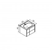 Orka Likya 65 cm Mat Beyaz Banyo Dolabı Alt Modül ve Lavabo - 3