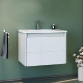 Orka Likya 65 cm Mat Beyaz Banyo Dolabı Alt Modül ve Lavabo - 1
