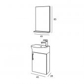 Denko Rio 45 cm MDF Banyo Dolabı Takımı - 2