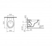 VitrA Arkitekt Asma Klozet ve VitrA Universal 1 Nuvoplast Soft Klozet Kapağı - 2
