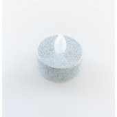 PD203-4 4 lü LED Tealight - Yanma efektli Gümüş Yaldızlı - 3