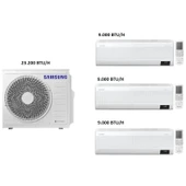 Samsung Windfree Duvar Tipi Multi Klima 9+9+9 Btu/H + 6,8 Kw Dış - 1